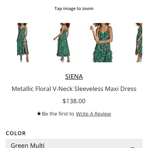 😍 Metallic Floral V-Neck Sleeveless Maxi Dress - Picture 7 of 15